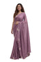 Vasthrlay Purple Border Unstitched Saree