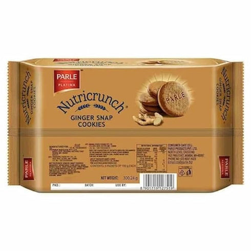Parle Nutricrunch Real Ginger Snap Cookies