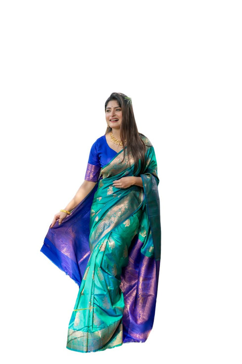 Vasthrlay Kanjivaram Weaving Contrast
