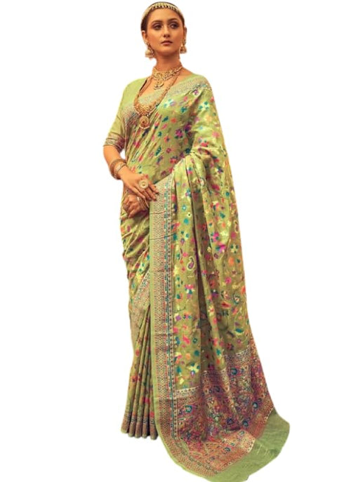 Vasthrlay Kanjivaram Unstitched Saree