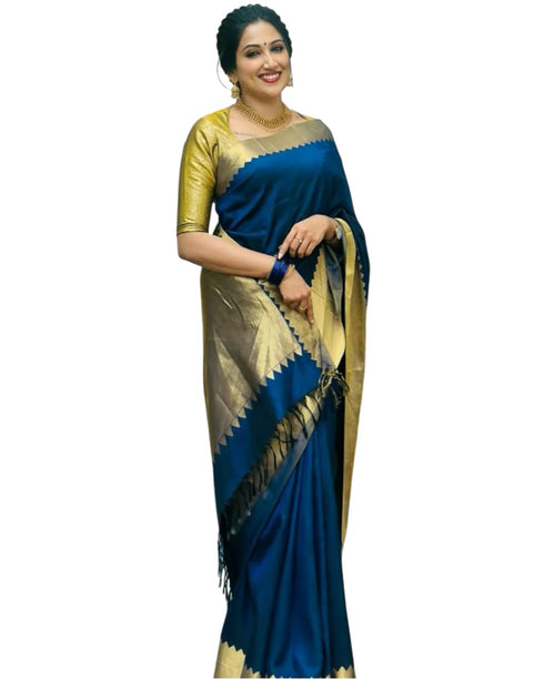 Vasthrlay Kanjivaram Unstitched Saree