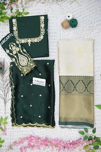 Vasthrlay South Indian Unstitched Half Saree For Women