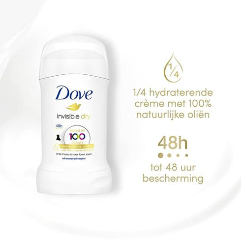 Dove Unisex Invisible Dry Stick Anti-Perspirant Deodorant Roll On black