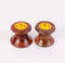 Wooden Round Shaped Incense Stick Holder with Plate Cum Dhoop Holder
