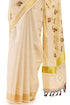 Vasthrlay Tissue Kasavu Embroidered Ethnic Motifs