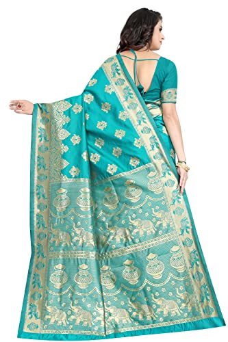 Vasthrlay Kanjivaram Banarasi Collections Pari9016 Saree With Blouse Piece