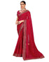 Vasthrlay Bandhani Embroidery Unstitched Rama Green Saree