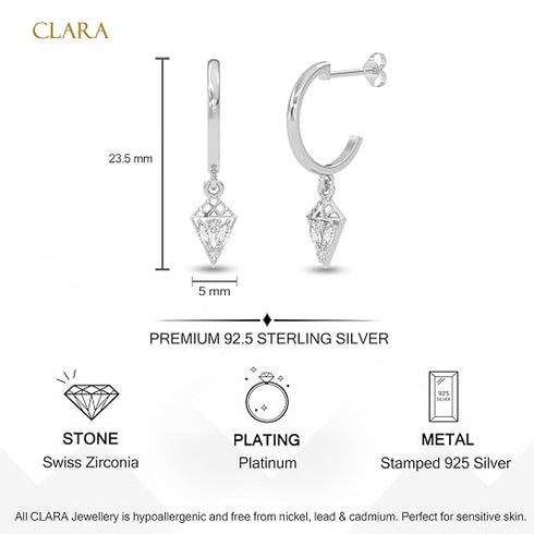 CLARA 925 Sterling Silver Hoop Bali Earrings Gaia