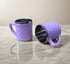 Stainless Steel Tea Cups with Diamond Pattern, 200 ml, Set of 6