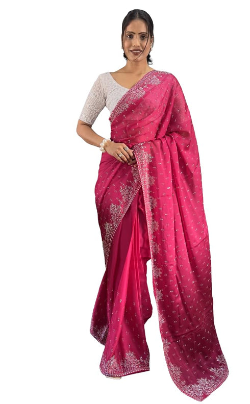 Vasthrlay Designer Georgette Border Traditional