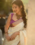 Vasthrlay Womens Kanjivaram Red And Green Saree With Unstitched Blouse Piece