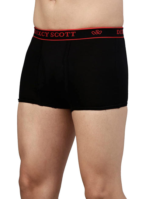 Dixcy Scott Originals Swish Trunk | Short Trunks for Men | 100% Combed Cotton | Soft, Sweat-Absorbent Waistband | C-Open Front Men's Underwear | Elasticated Leg Grip Innerwear for Man | Pack of 3
