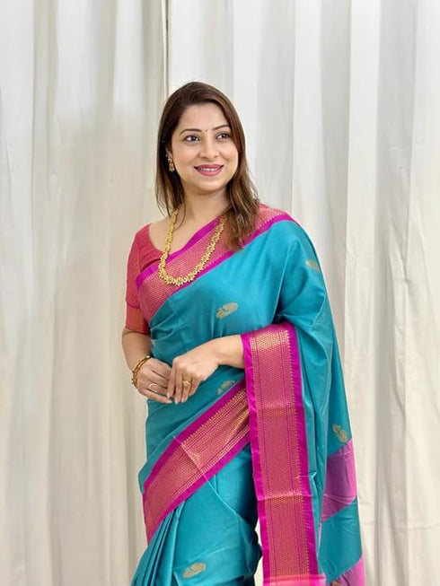 Vasthrlay Kanjivaram Lichi Blouse Ethnic Wear