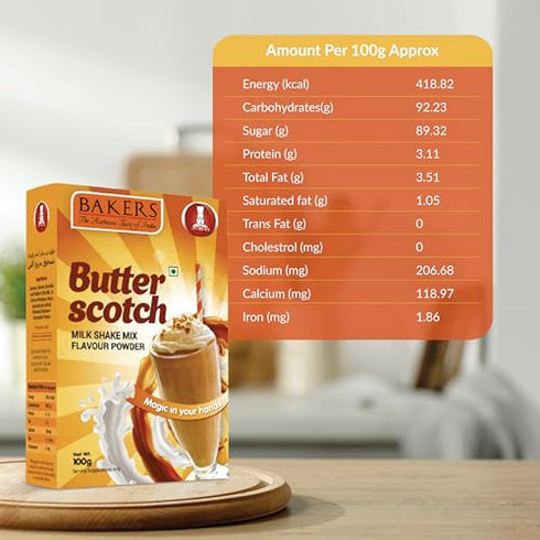 BAKERS Milk Shake Mix Powder - Butterscotch Flavor