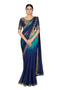 Vasthrlay Two Tone Georgette Turquoise Embroidered