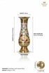 Brass Peacock Engraved Flower Vase 18 cm