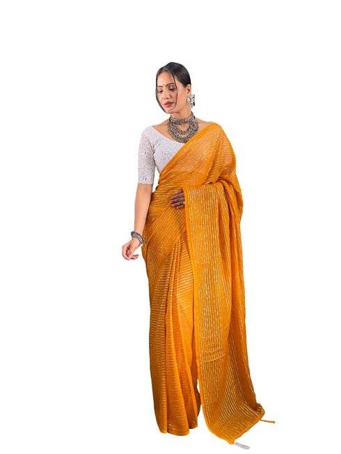 Vasthrlay Chiffon Rimzim Designer Chikankari