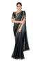 Vasthrlay Two Tone Georgette Turquoise Embroidered