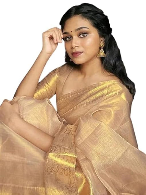 Vasthrlay Kanjivaram Organza Tissue Ethnic Wear