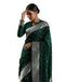 Vasthrlay Kanjivaram Jacquard Unstitched White Saree