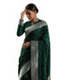Vasthrlay Kanjivaram Jacquard Unstitched White Saree