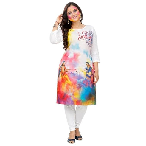 Holi Kurti for Women | Festive Holi Kurti (Order +1 Size for Comfortable Fit)