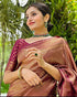 Vasthrlay Maroon Banarasi Saree