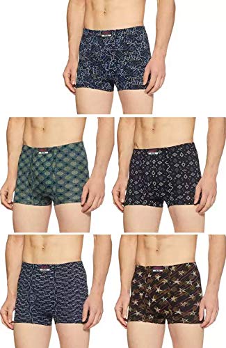 Dixcy Scott Men's Cotton Trunks (Pack of 5) (VEdixcyscottprintpc5 95_Color May Vary_95 Cms)