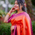 Vasthrlay Orange Kanjivaram Saree