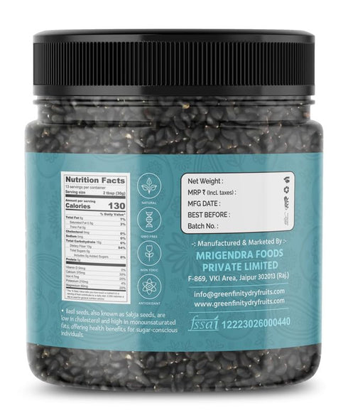 GreenFinity Healthy Basil Seeds (Tukmaria)