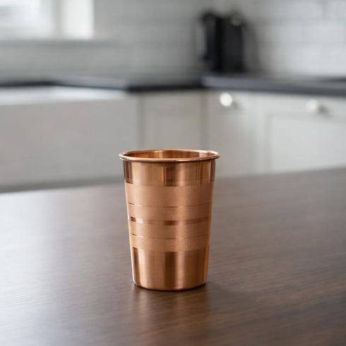 Copper Jug with 6 Copper Glasses