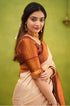 Vasthrlay Cream Kanjivaram Saree
