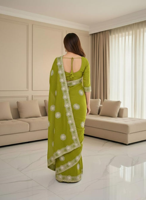 Vasthrlay Chiffon Traditional Ethinic Az Ys Vanshika Ethnic Wear