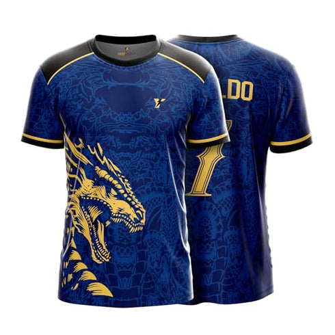 Yourjersey Real Dragon Fury Football Jersey | Custom Name & Number | 3 Colors: Red | Black | For Kids and Adult