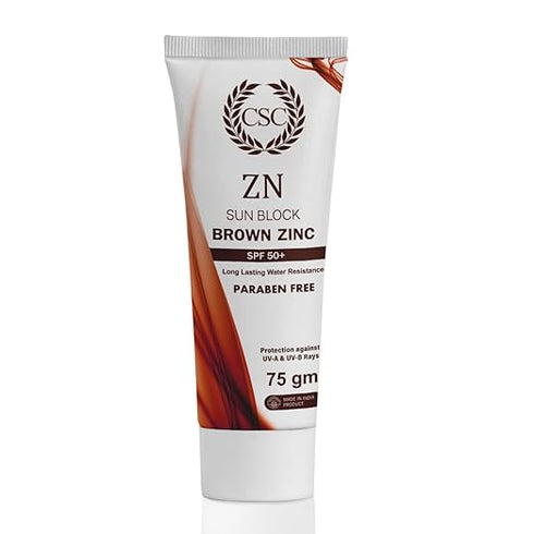 CSC ZN Sunblock Brown Zinc Oxide Cream | SPF 50+