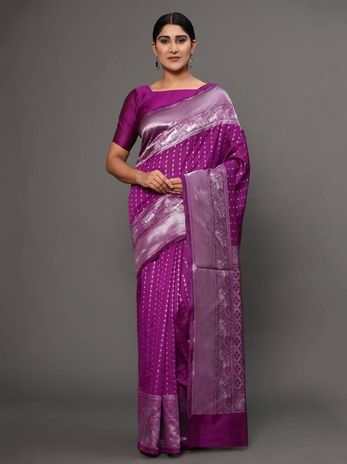 Vasthrlay Banarasi Traditional Unstitched Saree