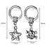 M Men Style Men Star Dangle Hoop Studs With Gothic Skeleton Head Dangle