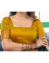 Vasthrlay Jacquard Kanjivaram Unstitched Pista Green Saree