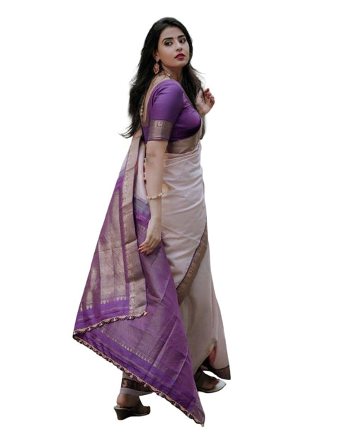 Vasthrlay Traditional Cotton Jacquard Blouse