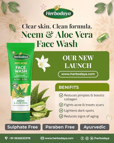 Herbodaya Anti Acne Face Wash with Neem & Aloe Vera
