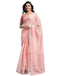Vasthrlay Womens Printed Unstitched Peach Saree