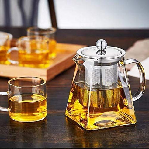 ZROY Enterprise Round Glass Tea Pot(Square)