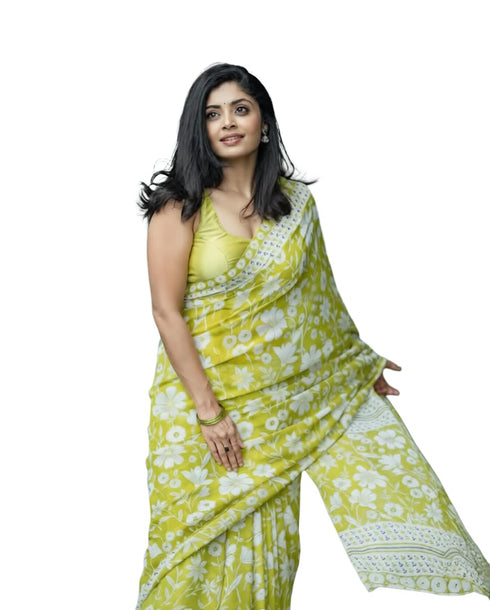 Vasthrlay Floral Unstitched Lightweight Breathable