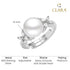 Clara 925 Sterling Silver Real Pearl Pendant Ring