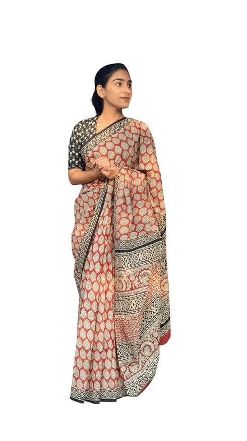 Vasthrlay Traditional Matching Unstitched Attached