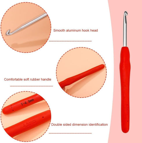 For Beginners with Crochet Thread, Learn to Crochet Set Included Crochet Hooks Supplies