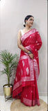 Vasthrlay Banarasi Unstitched Saree