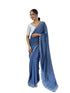 Vasthrlay Georgette Embellishments Scalloped Traditional