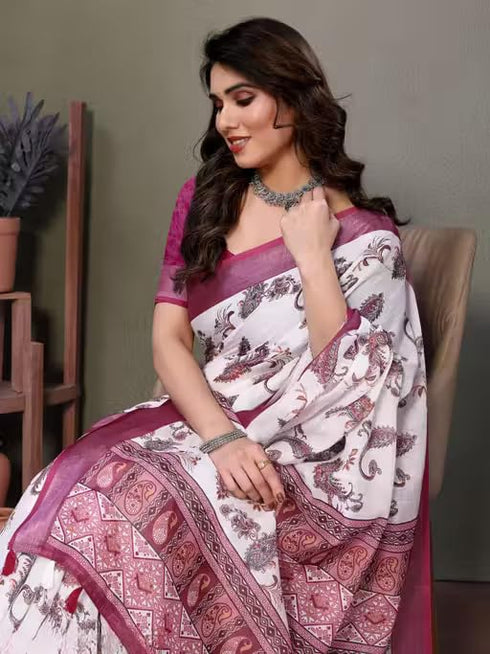 Vasthrlay Banarasi Traditional Unstitched Saree