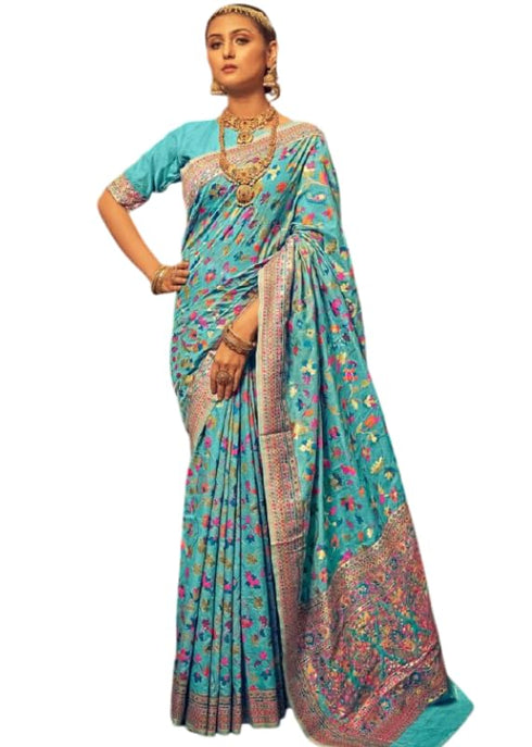 Vasthrlay Kanjivaram Unstitched Saree